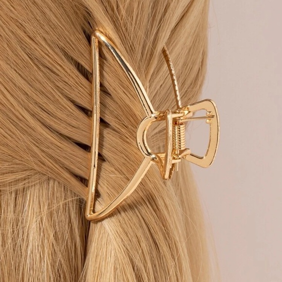 LARGE Gold claw clip - Set of 2 - Picture 2 of 2